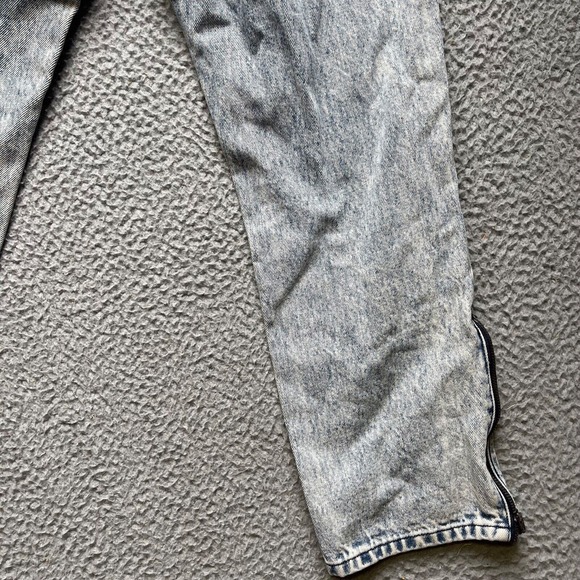 Volcom Jeans Womens Size 27 Blue Acid Wash Straight Leg Ankle Zip - Picture 12 of 12